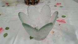 Beautiful glass bowl like an open tulip