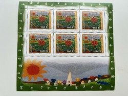 2004 European vacation - stamp small sheet postal clerk