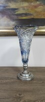 Silver base vase 34 cm
