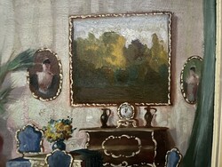 B. Bélaváry István - Enteriőr..34x44cm