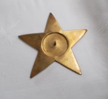 Réz,csillag alakú gyertyatartó