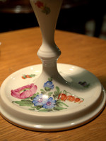 Herendi, student-marked, floral candlestick