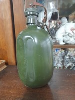 Military aluminum painted water bottle. 23 Cm.