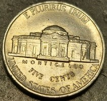 Amerikai Egyesült Államok, 5 cent, 1995., ﻿Jefferson Nickel