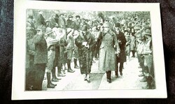 1926 RÓZSADOMB KRISZTUS KIRÁLY TEMPLOM RÁKÓCZIÁNUM ALAPKŐ LETÉTEL JÓZSEF FERENC FŐ- HERCEG FOTÓ LAP