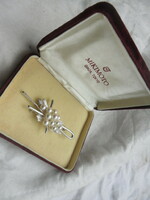 Mikimoto japán vintage ezüst bross igazgyöngyökkel eredeti dobozában