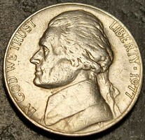 5 cent, 1977., ﻿Jefferson Nickel