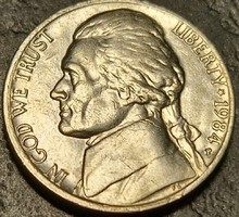 5 cent, 1984.P., ﻿Jefferson Nickel