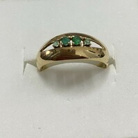 Smaragd köves arany gyűrű! Már csak egy napig elérhető a termék!