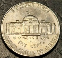 Amerikai Egyesült Államok, 5 cent, 2000., ﻿Jefferson Nickel