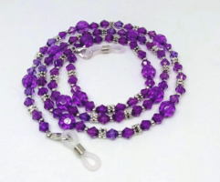 Glasses chain with purple acrylic beads 5