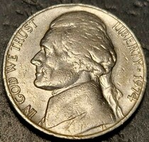 Amerikai Egyesült Államok, 5 cent, 1974., ﻿Jefferson Nickel