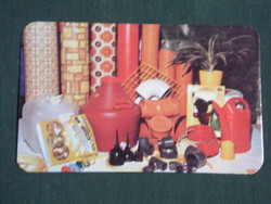 Card calendar, titanium household goods store, lenin tér, Pécs, 1985, (3)