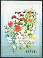 A - 001 Magyar blokkok, kisívek:  1991 Amerika virágai