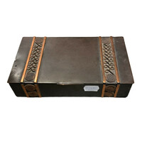 Bronze retro box rectangle, rope m00395