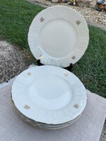 Beautiful 5 pcs 25 cm diameter flat plates with a pattern in the material