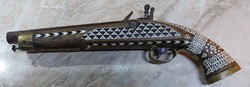 This is another 36cm long smoothbore, I believe Balkan or Middle Eastern flintlock pistol