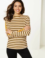 New per una - m&s (marks&spencer), l/xl striped knitted top, top