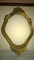 Antique small Bieder wooden picture frame in old gold color - excellent condition 38x25 cm