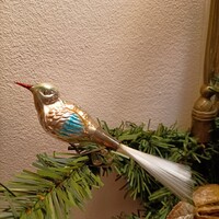 Small bird glass Christmas tree decoration