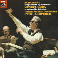 Schubert/Mendelssohn,Philh. Orch.,Klemperer - Symphony No.8(Unfinished) / Symphony No.4(Italian)(LP)