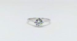 9K wgf (white gold filled) ring with clear cz crystal (35)