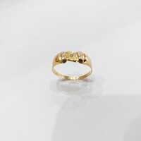 14K gold, double bow women's ring (no. 23/58)