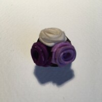Vintage lila virág formájú kitűző