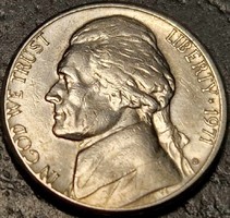 5 cent, 1971.D., ﻿Jefferson Nickel