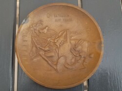 Retro Russian fairy tale character copper bowl