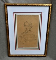 Drawing, petrich soma of Orla; portrait of henrik dembinszky (1822-1880)!!!
