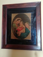 Antik nagy méretű szentkép, 83,5cm x 71,5cm