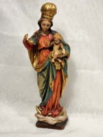 Painted and carved wooden statue, church-themed statue/Mary with her baby. Can be made in the second half of the 20th century