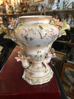 Baroque Meissen porcelain putty vase, height 18 cm.