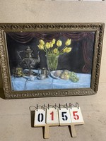 Hauser szignóval olaj, vászon festmény, 60 x 87 cm-es. 0155