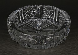 1P551 old polished crystal ashtray 16 cm