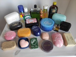 23 pieces of retro pipe soap + holding spray cologne perfume powder oil hair alcohol etc. Package