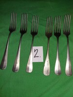 Antique silver-plated alpaca fork set of 6 in one cutlery according to the pictures 2.