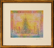 Gross Arnold fakszimile: Madarak és angyalok - keretezve 29x32 cm - alkotás 17x19cm