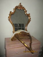Very nice baroque wall console with mirror and marble top