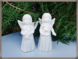 Hófehér porcelán álló angyalkák