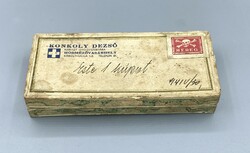 Hódmezővásárhely Konkoly Dezső Kereszt Gyógyszertára papírdoboz 1900 körüli