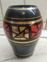 German, black glass vase, for sale! Beautiful glass vase for sale! 15 Cm