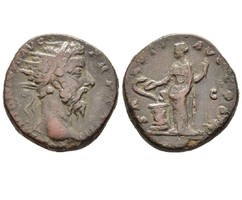 Marcus Aurelius 161-180 Dupondius Róma, Salus, Római Birodalom