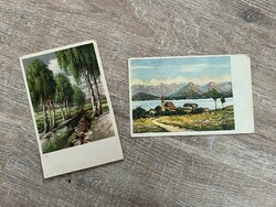 Két régi tájképes képeslap levelezőlap