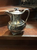 Art Nouveau teapot, thickly silver-plated, marked, 18 cm.