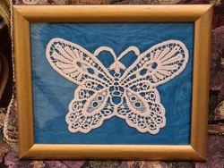 Butterfly, butterfly lace, crochet wall picture needlework