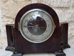 Art Deco Table Clock Fireplace Clock with Convex Glass, Alarm Works. VIDEO!
