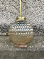 Vintage copper pendant with bubble bulb mid century lamp