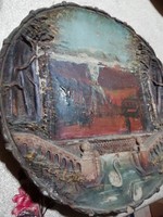 Antik Terrakotta jelzett falidísz 2